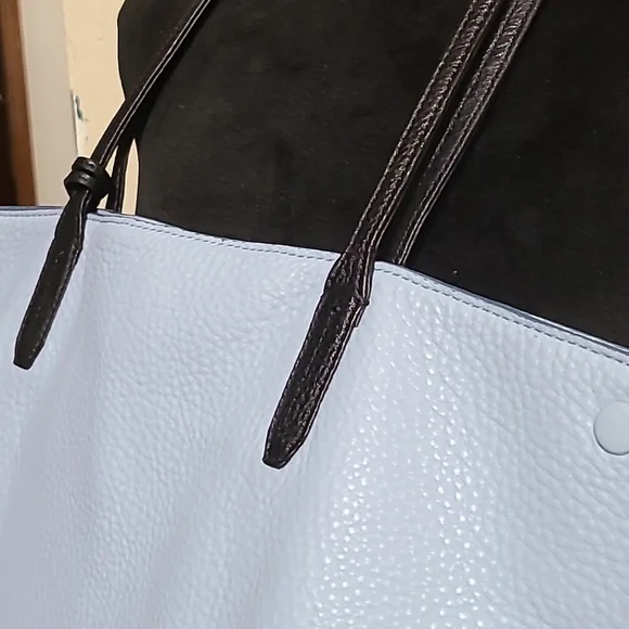 Etienne Aigner Baby Blue Leather Tote/Shoulder Bag - Picture 2 of 13